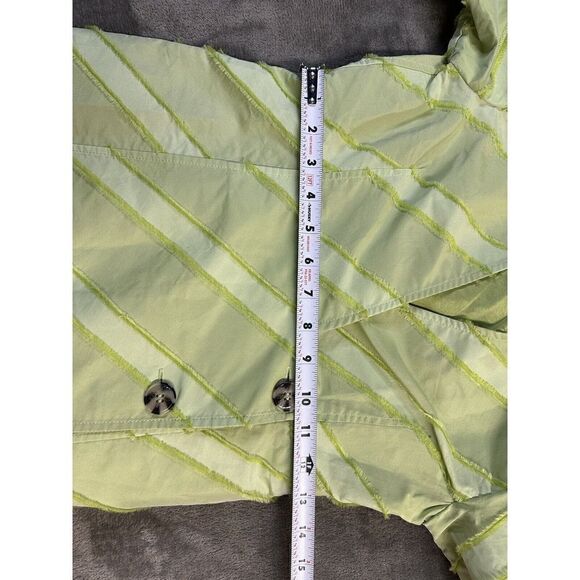 Ganni Green Dress with puff sleeves Midi suze 34 US 2 - Picture 12 of 16